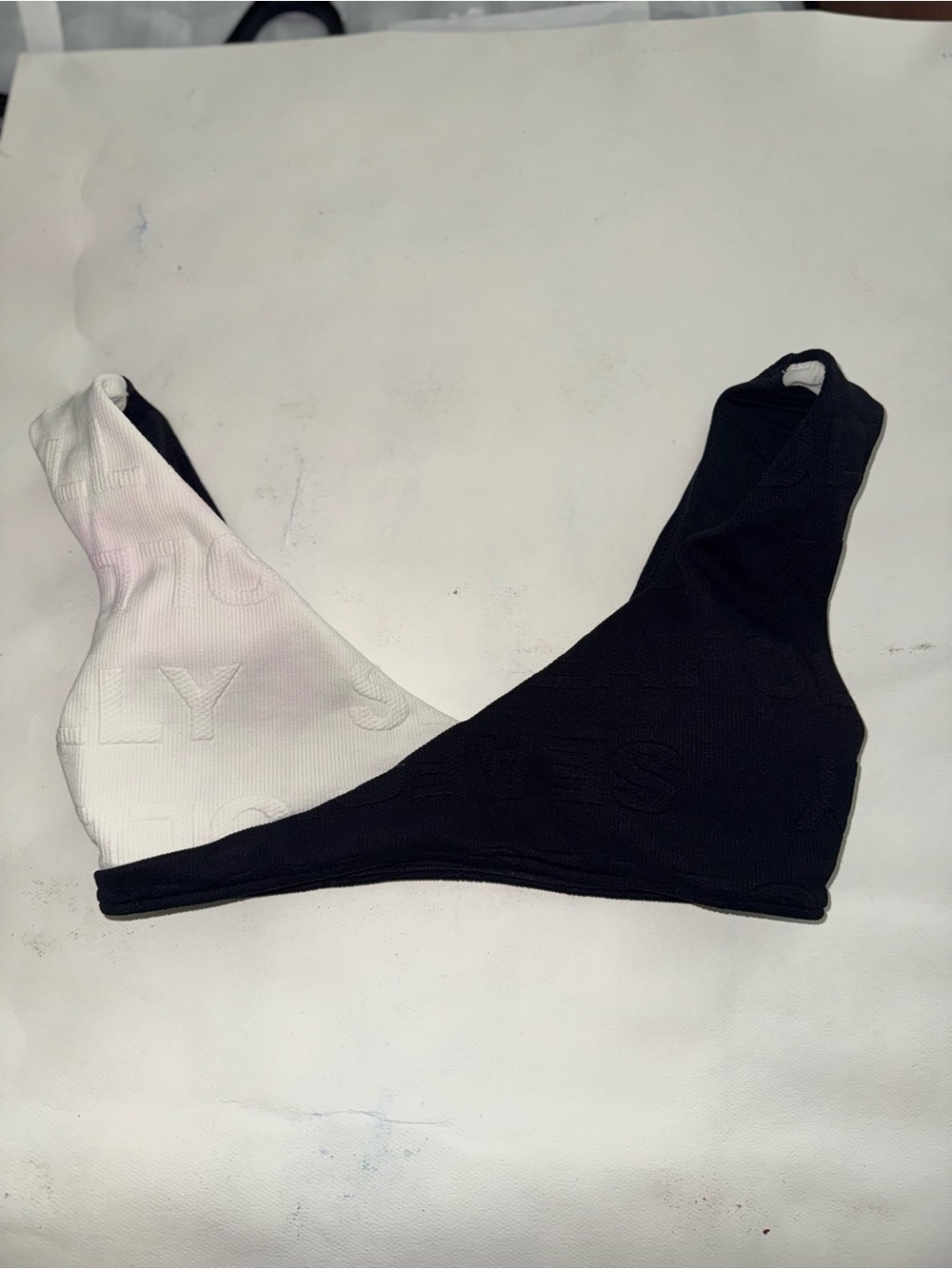 Two-Tone Bikini Top — Black & White
